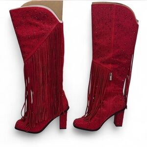 Jessica Simpson Rhinestone Fringe Boots